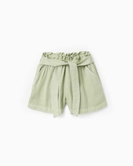 Pantalón C ZIPPY verde fluido cinturón