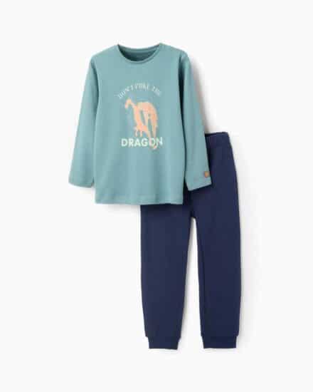 Pijama L ZIPPY algodรณn verde dragรณn