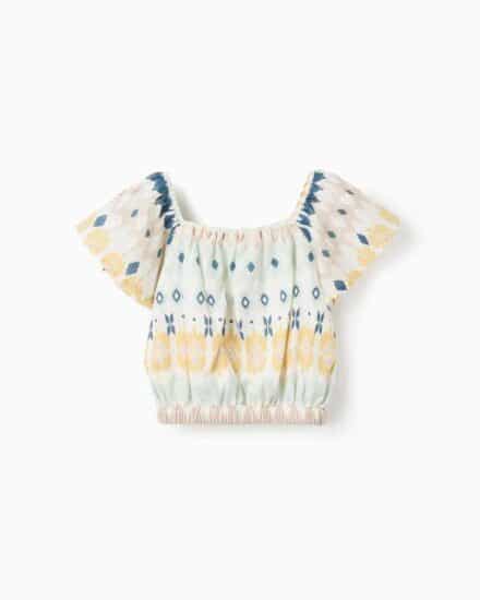 Top M/C ZIPPY estampado étnico