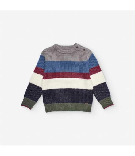 Jersey ZIPPY punto rayas colores cuello redondo