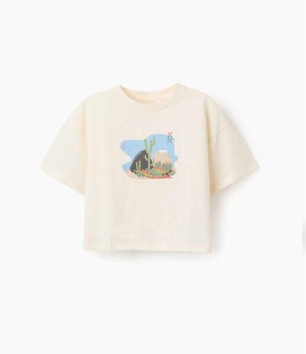 Camiseta m/c ZIPPY beige cactus nature harmony
