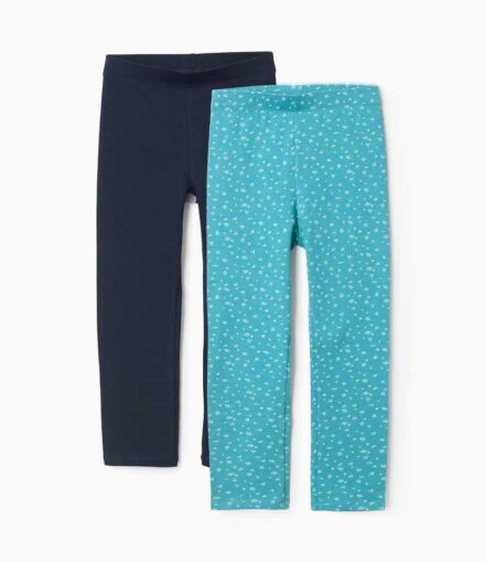 Legging L ZIPPY pack marino/verde estampado