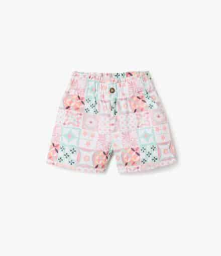 Short ZIPPY vestir lino estampado colorines