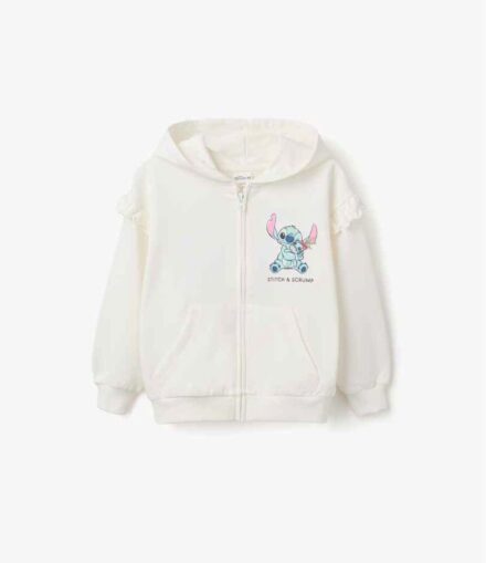 Sudadera A ZIPPY blanca Stitch y Scrump espalda bo